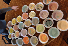 Painted ceramic bowls for the Empty Bowls Fundraiser